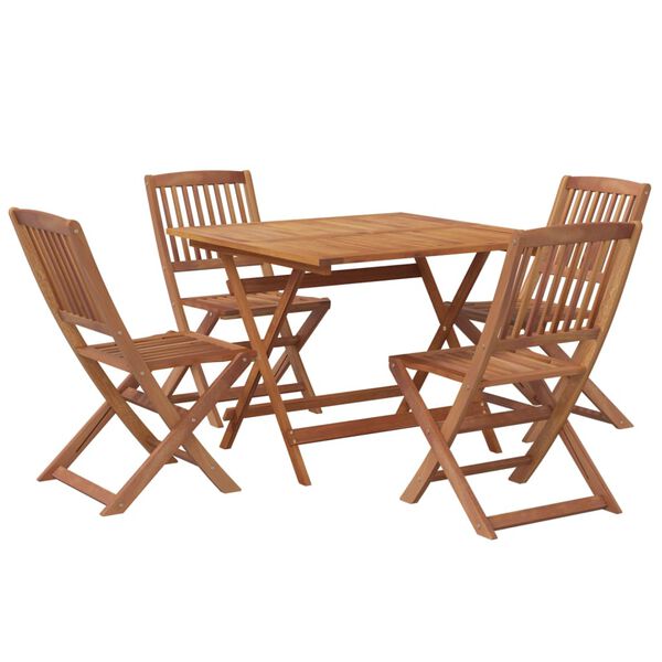 vidaXL Set da Pranzo per Giardino 5 pz in Legno Massello di Acacia