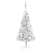 vidaXL Albero di Natale Preilluminato con Palline Argento 150 cm PET