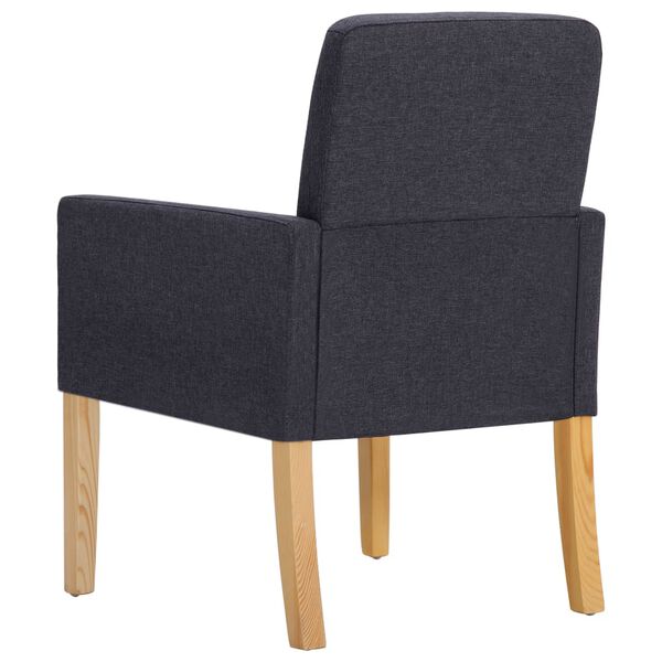 vidaXL Sedie da Pranzo 2 pz in Tessuto Grigio Scuro