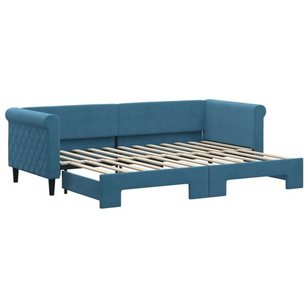 vidaXL Divano Letto con Letto Estraibile Blu 80x200 cm in Velluto