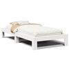 vidaXL Letto senza Materasso Bianco 75x190 in Legno Massello di Pino