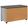 vidaXL Panca per ingresso con cuscino Grigio Sonoma 80 x 38 x 46 cm