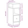 vidaXL Comodini 2 pz con Cassetto Rovere Fumo 25x31x66 cm