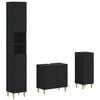 vidaXL Set di armadietti da bagno in 3 pezzi DELFT Nero