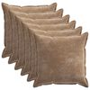 vidaXL Federa 6 pz HOUTEN Marrone 55 x 55 cm Tessuto Chenille