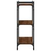 vidaXL Libreria 3 Ripiani Rovere Marrone 80x30x86 cm Legno Multistrato