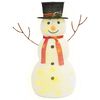 vidaXL Figura Natalizia Pupazzo di Neve a LED Tessuto Pregiato 90 cm