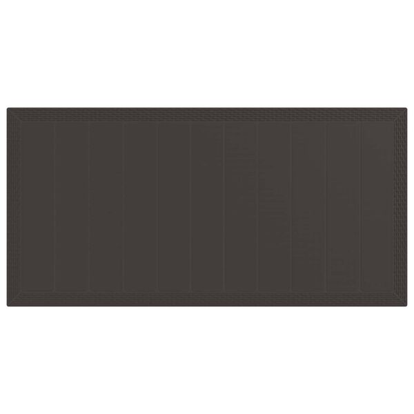 vidaXL Set da Pranzo per Giardino 9 pcs Marrone Polipropilene