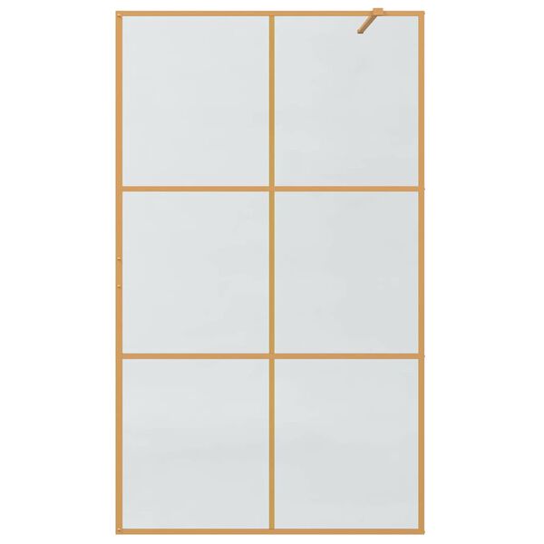 vidaXL Parete Doccia Walk-in Oro 115 x 195 cm vetro temperato