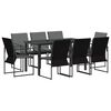 vidaXL Set da Pranzo per Giardino 9 pz Nero e antracite
