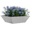 vidaXL Vaso da giardino Argento 50 x 50 x 15 cm Acciaio inossidabile