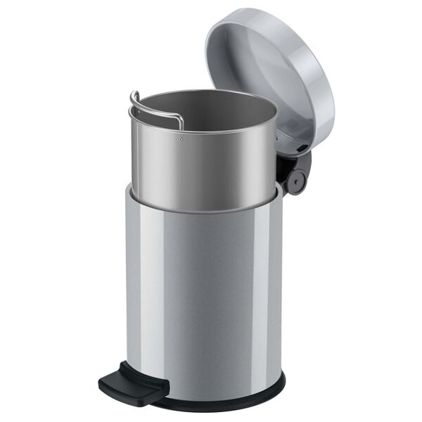 Hailo Pattumiera a Pedale Solid S 3L Argento