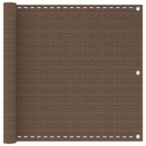 vidaXL Schermo da balcone Marrone 75 x 700 cm HDPE e alluminio