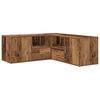vidaXL Mobile Angolare Legno Antico 200x40x45 cm in Truciolato