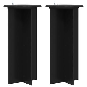 vidaXL Supporto per piante 2 pz Nero 40 x 40 x 80 cm