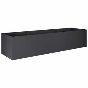 vidaXL Vaso da giardino Nero 280 x 80 x 60 cm