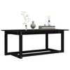vidaXL Tavolino da Salotto Nero 110x55x45 cm Legno Massello di Pino