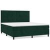 vidaXL Giroletto a Molle con Materasso Verde Scuro 180x200 cm Velluto