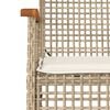 vidaXL Set da Pranzo da Giardino 4 pz con Cuscini Beige in Polyrattan