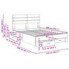 vidaXL Struttura del letto con cassetto con testiera Legno multistrato