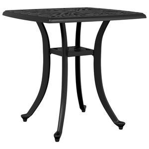vidaXL Tavolo da Giardino Nero 53x53x53 cm in Alluminio Pressofuso