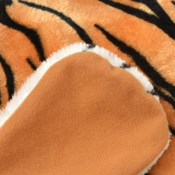 vidaXL Tappeto di Peluche a Forma di Tigre 144 cm Marrone