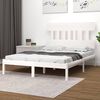 vidaXL Giroletto Bianco in Legno Massello 120x190 cm Small Double