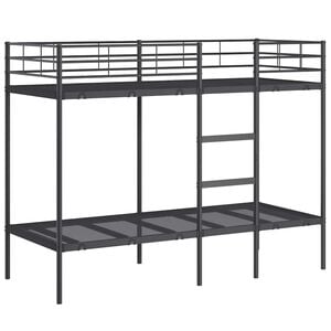 vidaXL Letto a Castello senza Materasso Nero 75x190 cm in Acciaio
