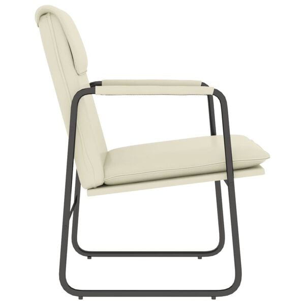 vidaXL Sedia Lounge Crema 55x64x80 cm in Similpelle