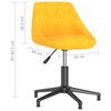 vidaXL Sedie da Pranzo Girevoli 4 pz Giallo Senape in Velluto