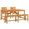 vidaXL Set da Pranzo per Giardino 4 pz Marrone