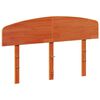 vidaXL Testiera Marrone Cera 120 cm in Legno Massello di Pino