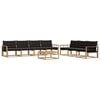 vidaXL Set di divani da esterno 8 pcs Bianco e nero