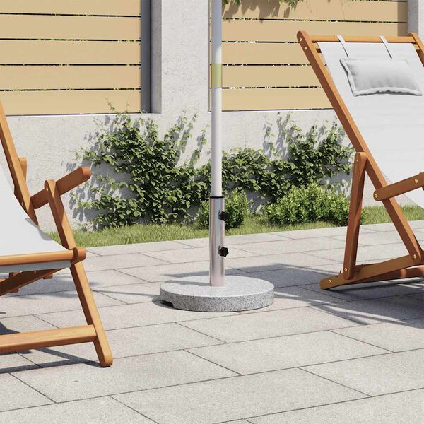 vidaXL Base per Parasole in Granito Rotonda 20 kg