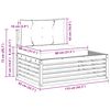 vidaXL Divano Esterno Finale con cuscino Naturale 115 x 83 x 73 cm