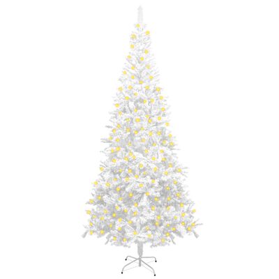vidaXL Albero di Natale Artificiale Preiluminato 240 cm Bianco
