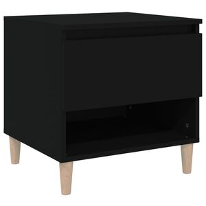 vidaXL Comodino Nero 50x46x50 cm in Legno Multistrato