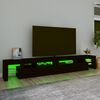vidaXL Mobile Porta TV con Luci LED Nero 260x36,5x40 cm
