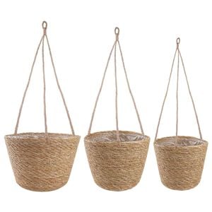 vidaXL 3 pz Naturale &Oslash;26 x 19 cm 100% Erba marina