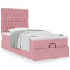 vidaXL Struttura Letto Pouf con Materassi Rosa 80x200 cm Velluto