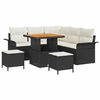 vidaXL Set Divano da Giardino 8 pz Nero polyrattan