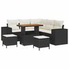 vidaXL Set Divano da Giardino 8 pz Nero polyrattan