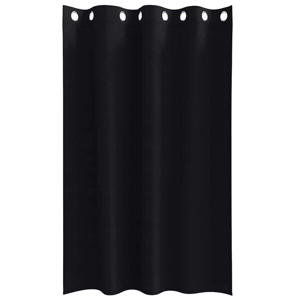 vidaXL Tende Blackout con Anelli 2 pcs Nero 175 x 140 cm Poliestere