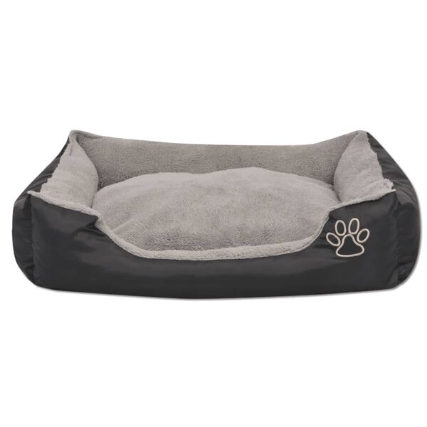 vidaXL Cuccia per Cani con Cuscino Imbottito Taglia M Nero