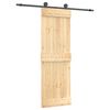 vidaXL Porta scorrevole Naturale e Nero 70 x 210 cm