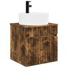 vidaXL Mobile lavabo da parete Rovere Fumo 49 x 44,5 x 65 cm