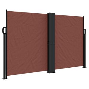vidaXL Tenda da Sole Laterale Retrattile Marrone 140x600 cm
