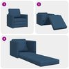 vidaXL Divano Letto da Terra 2 in 1 Blu 112x174x55 cm Tessuto