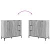 vidaXL Credenza Grigio Sonoma 89,5 x 33 x 82 cm Legno multistrato