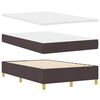 vidaXL Letto a Sorgente LED Marrone Scuro 120 x 200 cm Tessuto